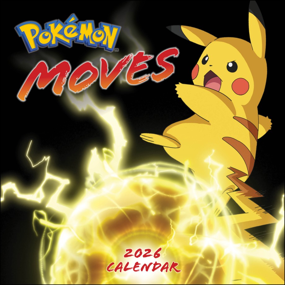 Pokémon Moves 2026 Wall Calendar