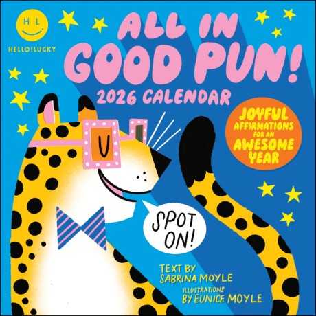 Cover image for Hello!Lucky All in Good Pun 2026 Wall Calendar