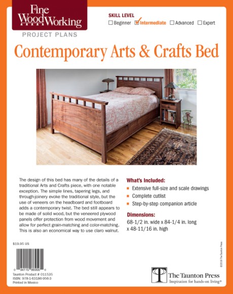 Cover image for Fine Woodworking's Contemporary Arts and Crafts Bed Plan