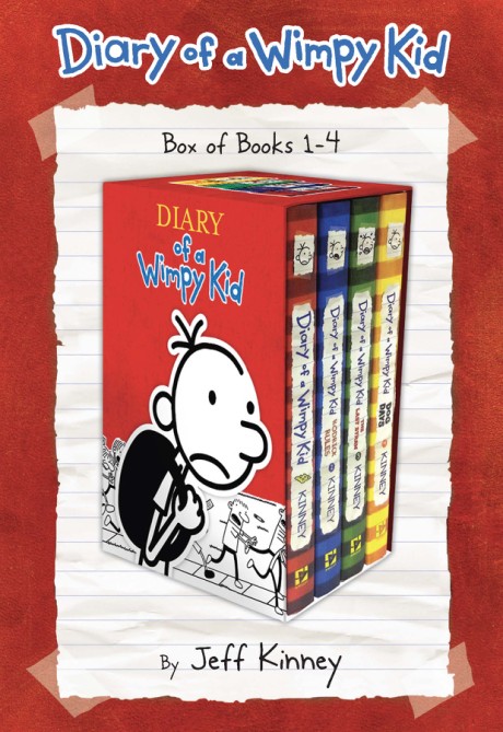 Cover image for Diary of a Wimpy Kid Box of Books 1-4 Diary of a Wimpy Kid, Rodrick Rules, The Last Straw, and Dog Days