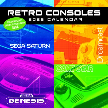 Retro Consoles 2025 Wall Calendar: Featuring Iconic Gaming Systems from SEGA