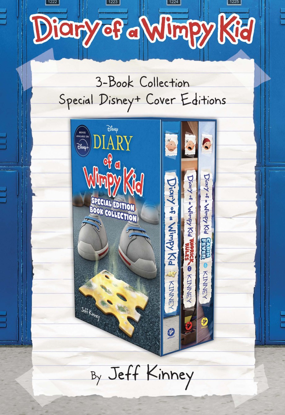 Cover for Diary of a Wimpy Kid 3-Book Collection: Special Disney+ Cover Editions Diary of a Wimpy Kid, Rodrick Rules, and Cabin Fever