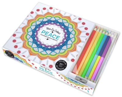 Download Vive Le Color Peace Adult Coloring Book And Pencils Paperback Abrams