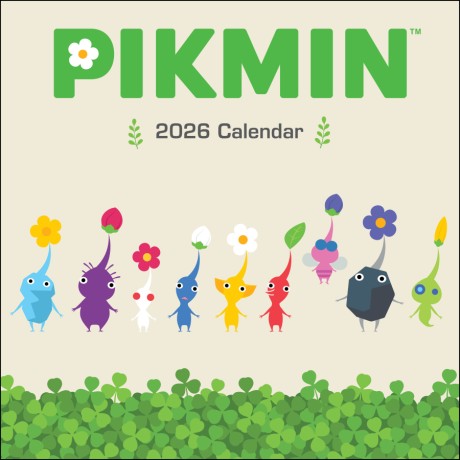 Cover image for Pikmin 2026 Wall Calendar with Over 50 Bonus Stickers