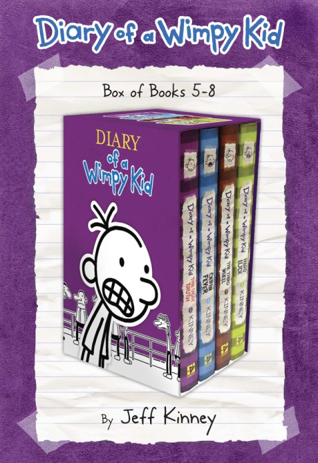 Diary of a Wimpy Kid Box of Books 5-8 The Ugly Truth, Cabin Fever, The Third Wheel, and Hard Luck